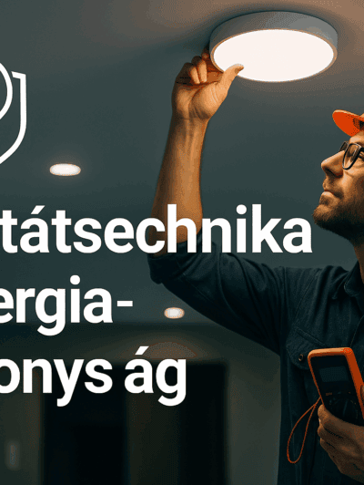 Villanyszerelő szakember Pest megyében, energiatakarékos világítástechnika szerelésével.